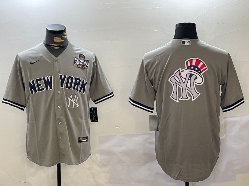 Men New York Yankees Blank Grey Game 2024 Nike MLB Jersey style 102711->new york yankees->MLB Jersey